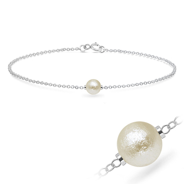 Cotton Pearl Silver Bracelets BRS-518-CTP26